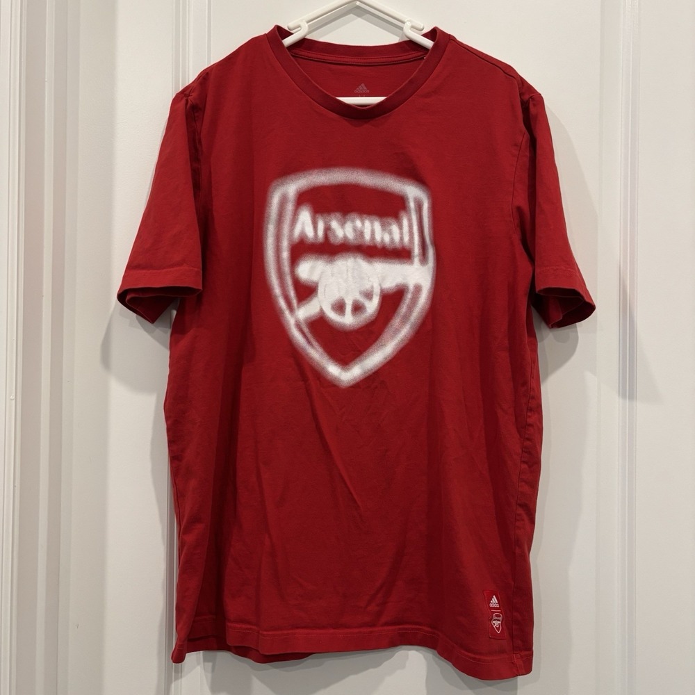 Adidas Arsenal Red Football Club Soccer Short Sleeve Size Medium Men T Shirt‎